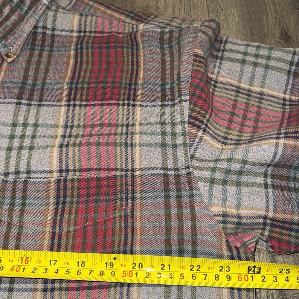 Gant Coastal Twill Mens L Button Up Shirt Warm Plaid Cotton Multicolor Outdoor - Picture 11 of 12